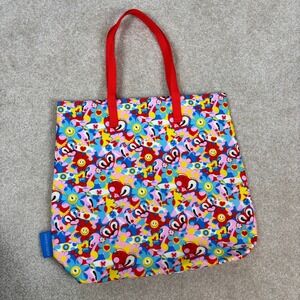 Estee Lauder Pop Hattie Stewart Art Heart Flower Tote Bag Multicolor NWOT